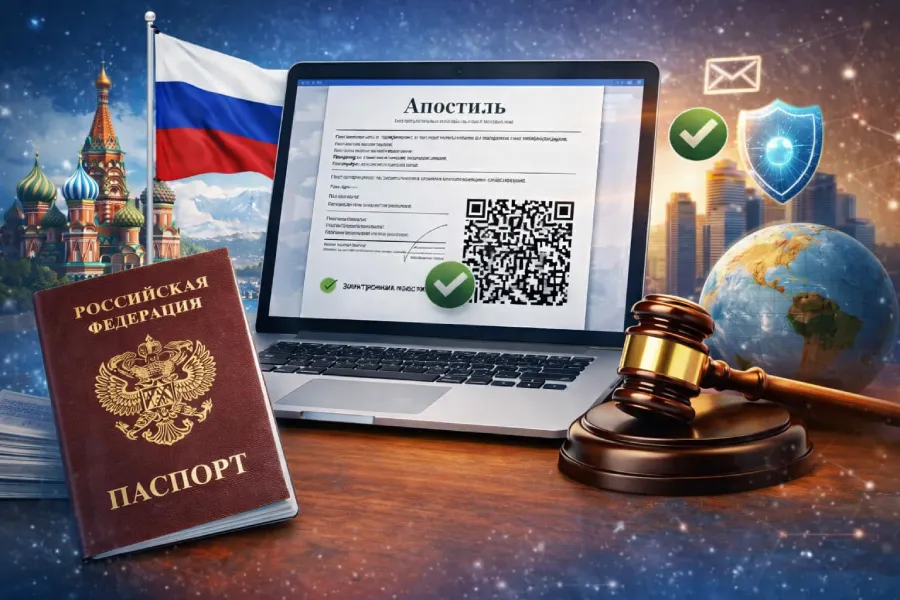 Электронный апостиль в России — оформление и проверка апостиля онлайн, электронный документ с QR-кодом, паспорт РФ и государственная символика